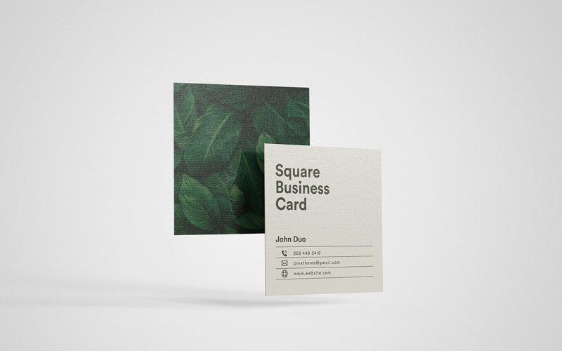 Square business card mockup Vol 05 Product Mockup