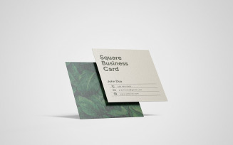 Square business card mockup Vol 06