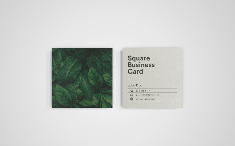 Square business card mockup Vol 07 Product Mockup