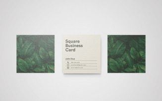 Square business card mockup Vol 09