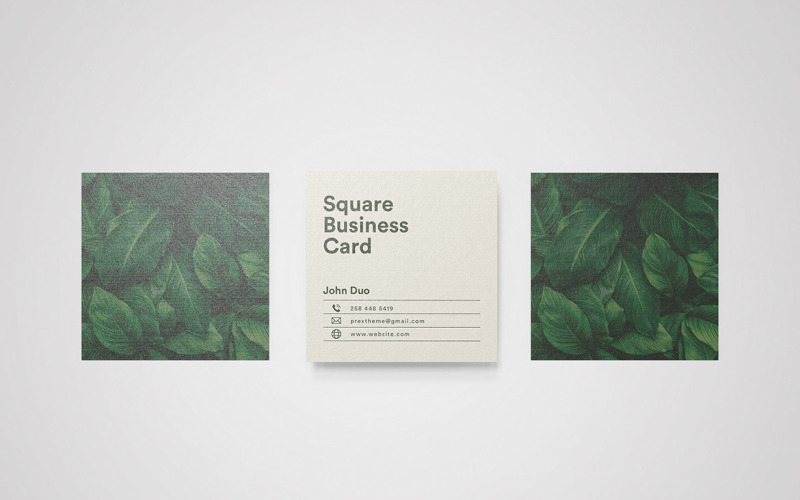 Square business card mockup Vol 09 Product Mockup