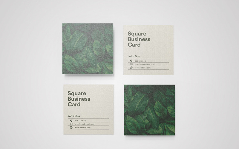 Square business card mockup Vol 10 Product Mockup