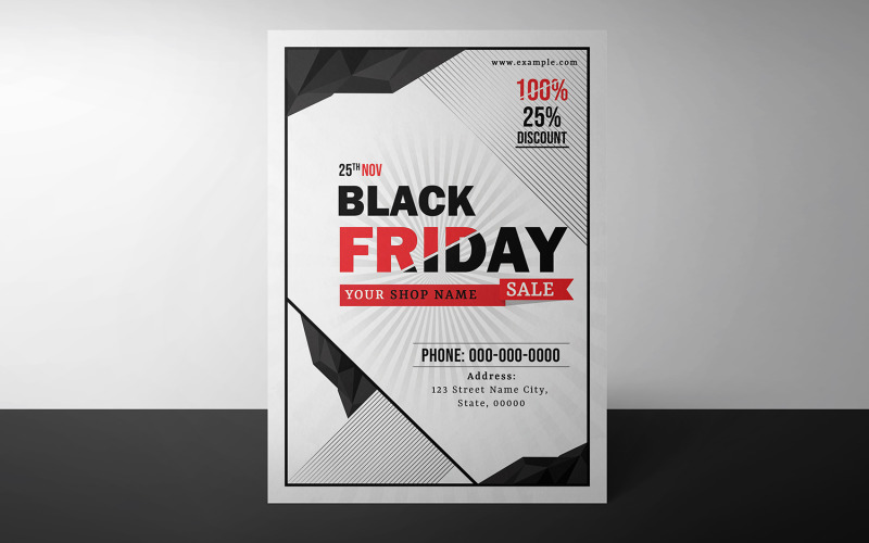 Black Friday Advertising Sale Flyer Template Corporate Identity