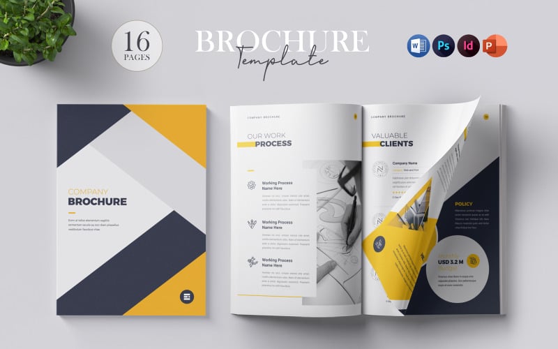 Brochure | Word, InDesign, PSD, PPTX Corporate Identity