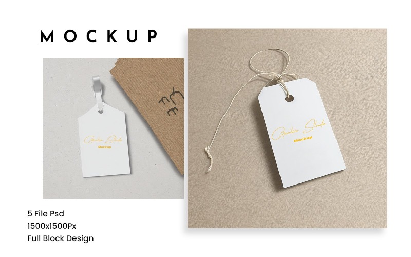 Mockup Label Text Tag Preview Product Mockup