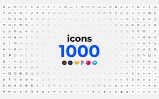 1000 Outline Icons Bundle
