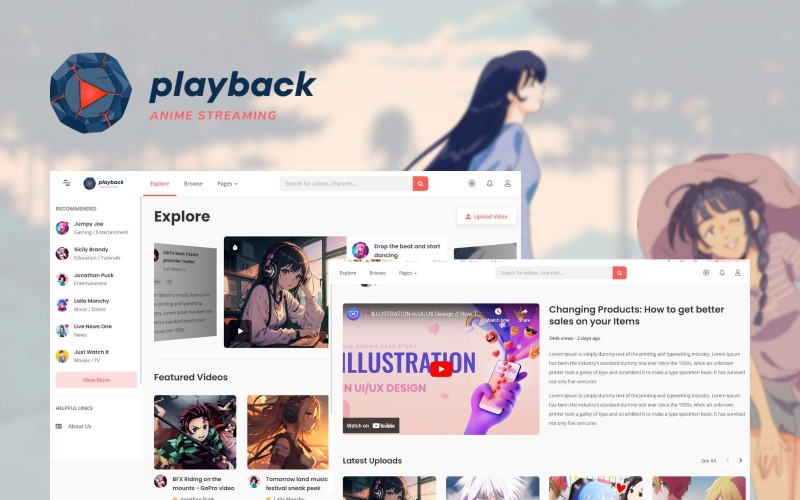 Playback - Anime Streaming HTML Template Website Template