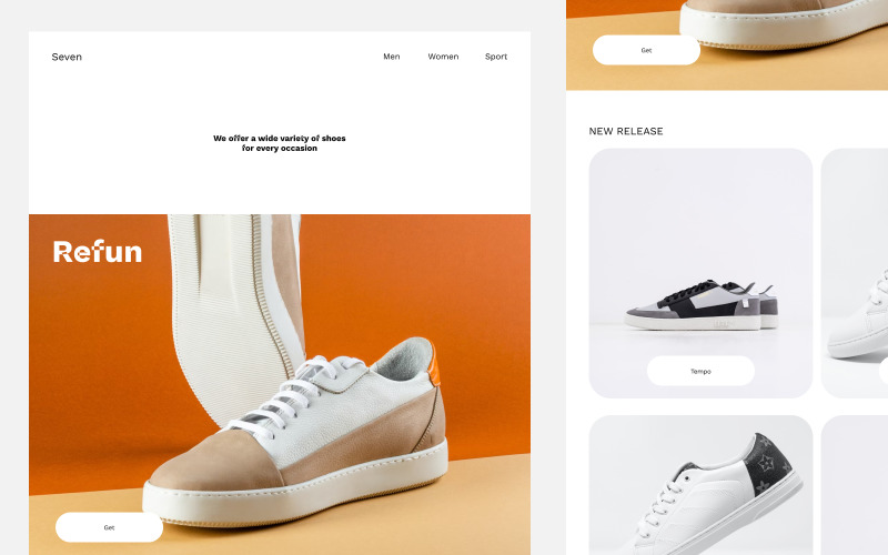 Seven shoe - Sell your products UI Element