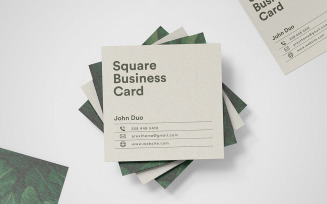 Square business card mockup Vol 19