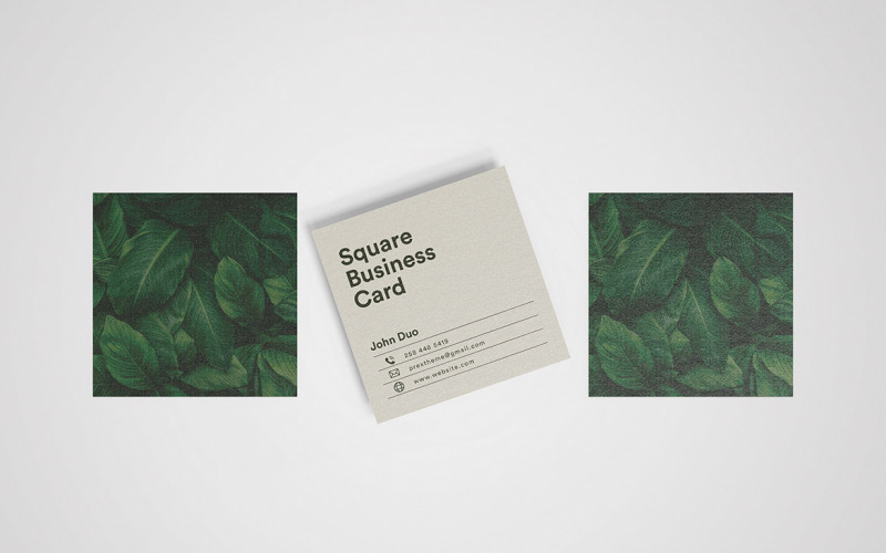 Square business card mockup Vol 20 Product Mockup