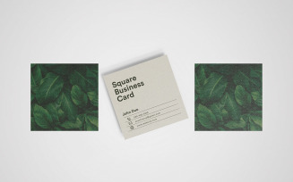 Square business card mockup Vol 20