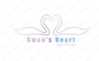 Swans' Heart Logo Design