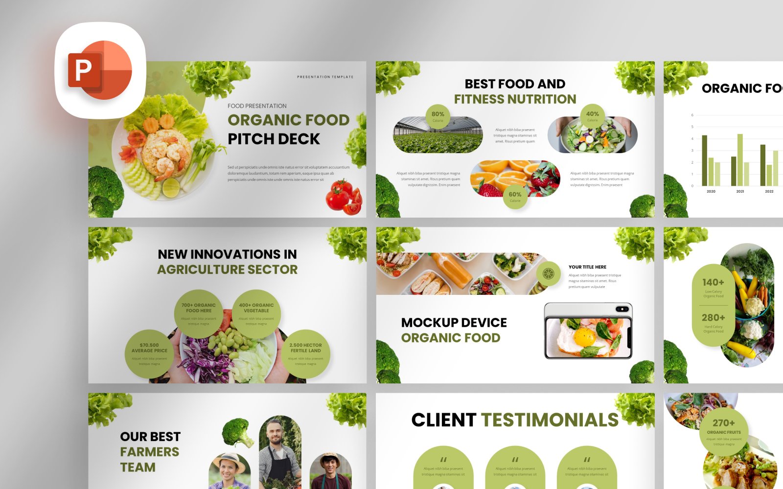 Kit Graphique #369119 Alimentation Sain Web Design - Logo template Preview