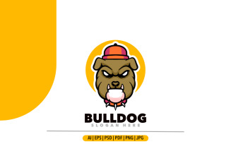 Bulldog mascot logo design illustration