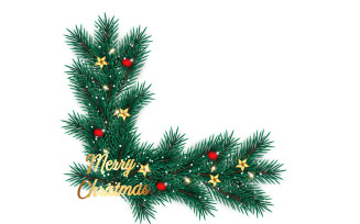 Christmas photo frame and christmas garland corner with pine branch christmas ball and star idea