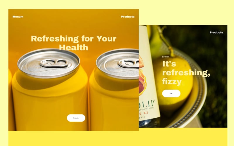 Drink yellow - My favourite soda UI Element
