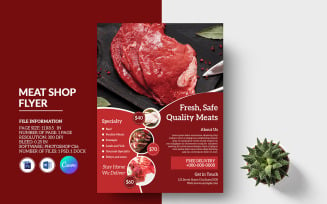 Meat Shop Flyer / Butcher Shop Flyer Template