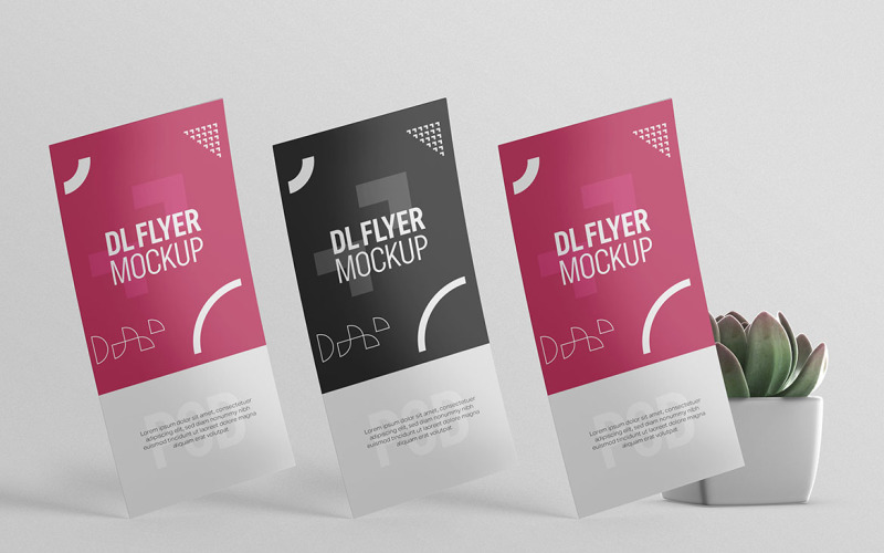 DL flyer mockup template Vol 11 Product Mockup
