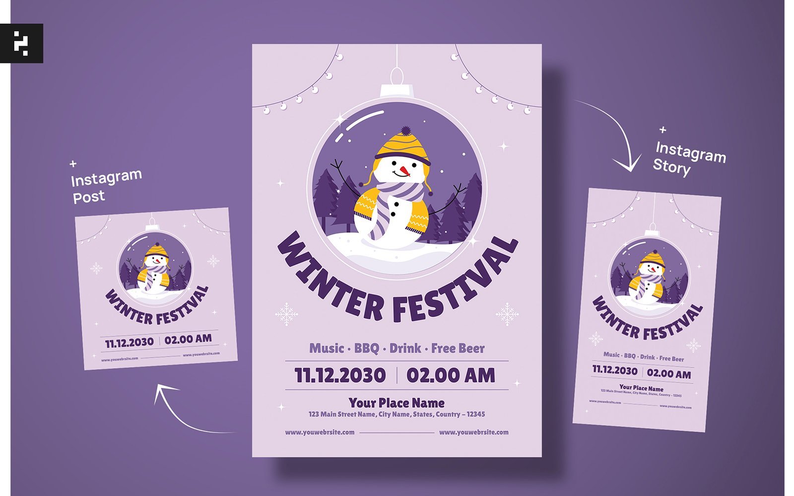 Kit Graphique #369321 Winter Festival Divers Modles Web - Logo template Preview