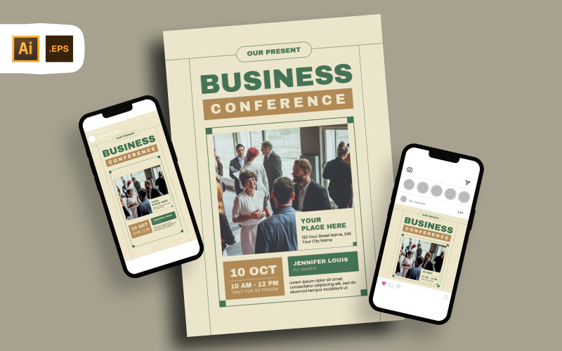Our Present Business Conference - Flyer Template Corporate Identity