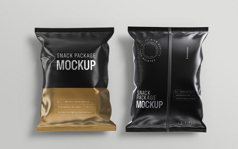 Snack Package Mockup PSD Template Vol 10 Product Mockup