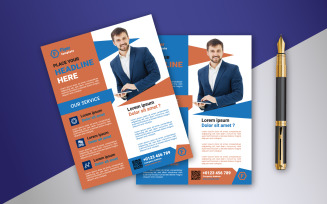 Clean and modern corporate flyer design template.