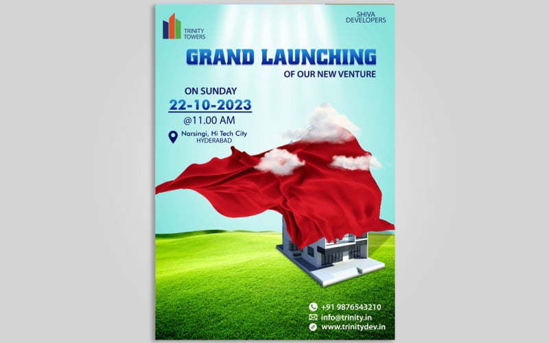 Launching of New Real Estate Building Project Template Corporate Identity