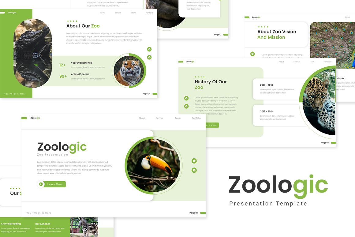 Kit Graphique #369537 Zoo Nature Web Design - Logo template Preview