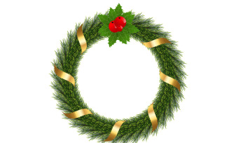 christmas wreath vector design merry christmas text for xmas greeting card idea