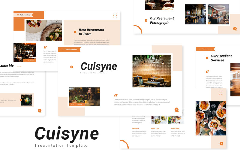 Cuisyne - Restaurant Powerpoint Template PowerPoint Template