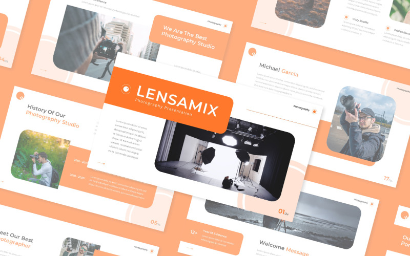 Lensamix - Photography Powerpoint Template PowerPoint Template