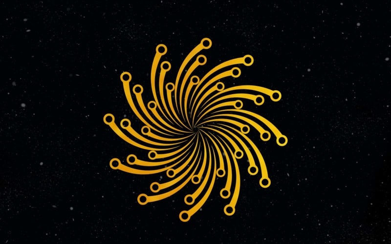 Creative Golden Vintage Flower Logo Design - Brand Identity Logo Template