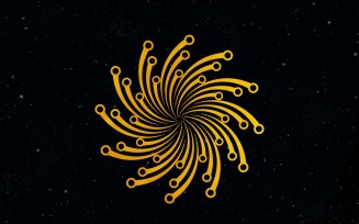 Creative Golden Vintage Flower Logo Design - Brand Identity
