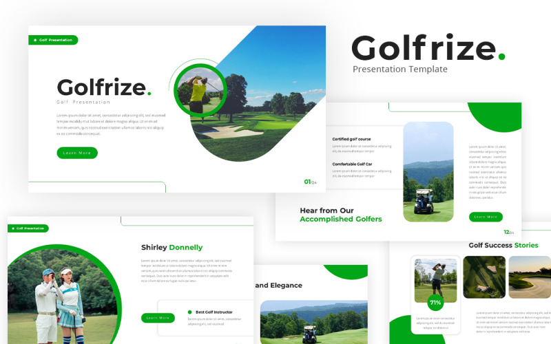 Golfrize - Golf Powerpoint Template PowerPoint Template