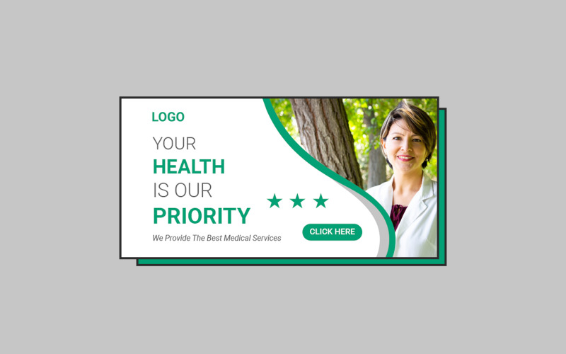 Medical healthcare youtube thumbnail design Corporate Identity