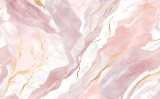 Pink marble texture with gold veins and glitter