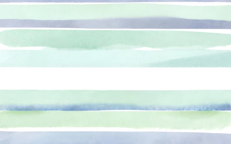 Watercolor blue and green stripes Background