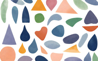 Watercolor seamless pattern with multicolored spots