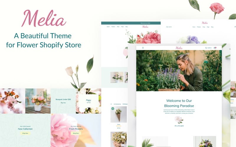 Template #369820 Bouquet Clean Webdesign Template - Logo template Preview