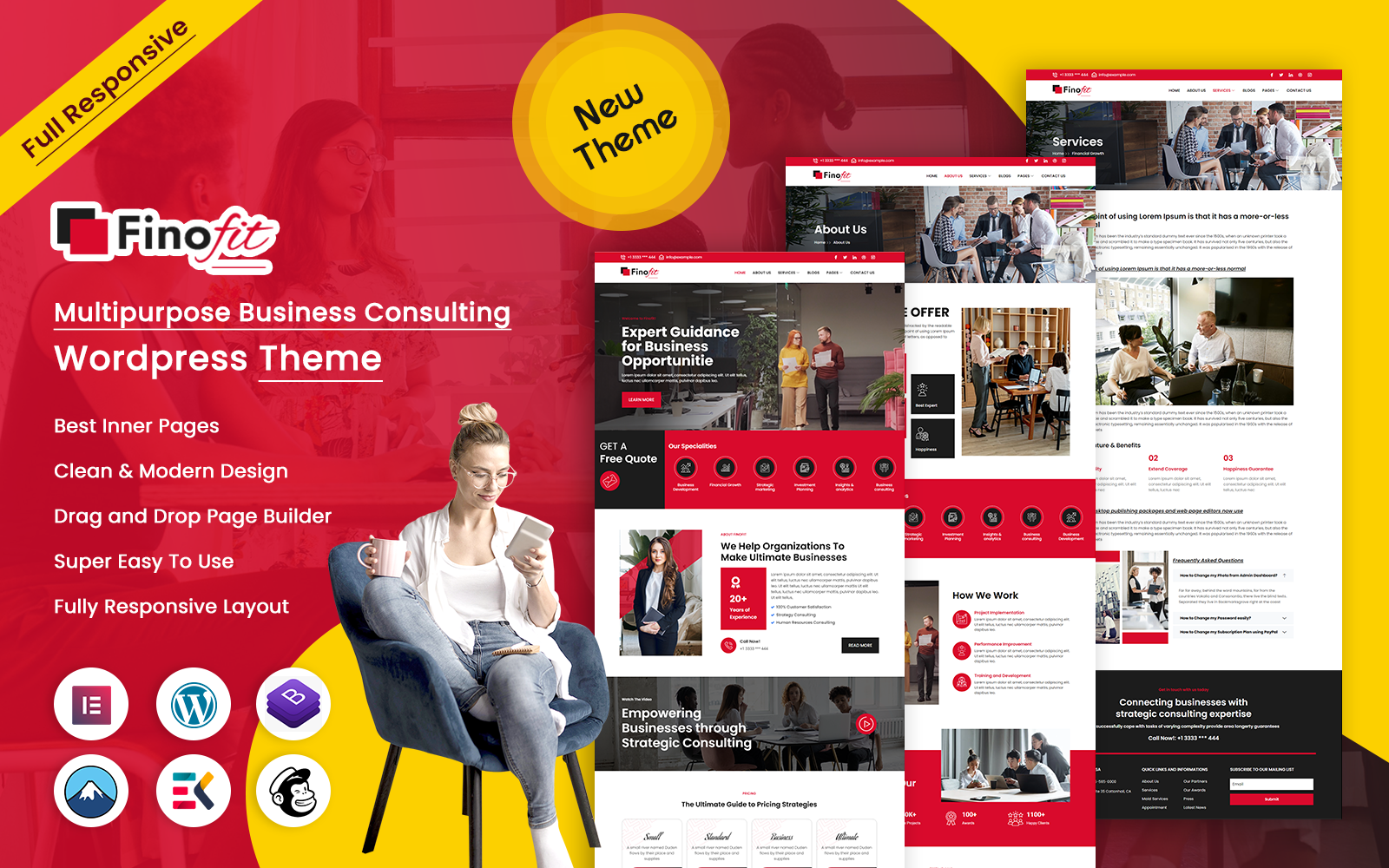 Finofit - Multipurpose Business Consulting  WordPress Theme