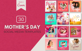 30 Premium Mother's Day Canva Templates For Social Media