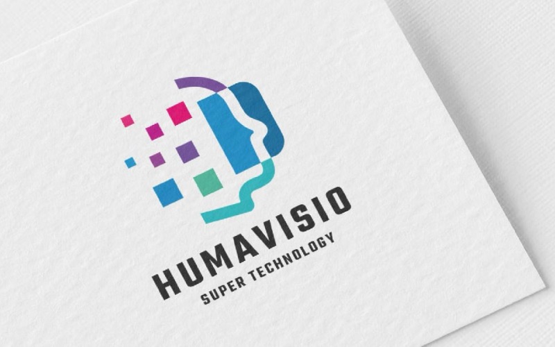 Human Vision Artificial Intelligence Logo Logo Template