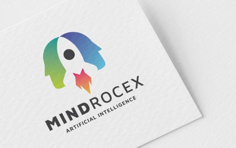 Mind Rocket Artificial Intelligence Logo Logo Template