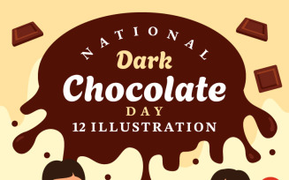 12 National Dark Chocolate Day Illustration