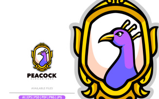 Peacock logo template illustration design template