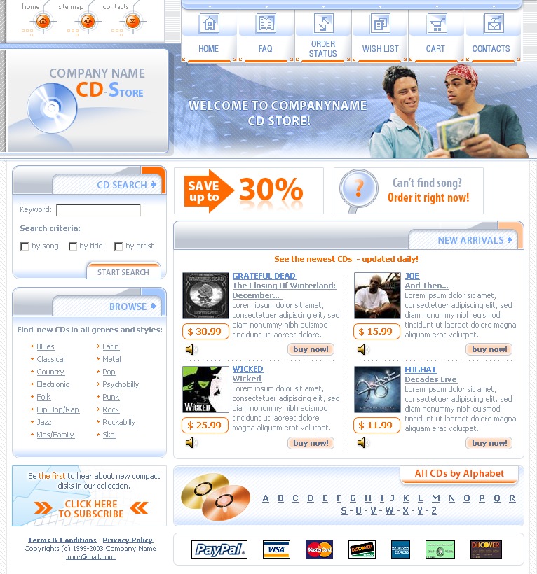 DVD Store site Template 3789