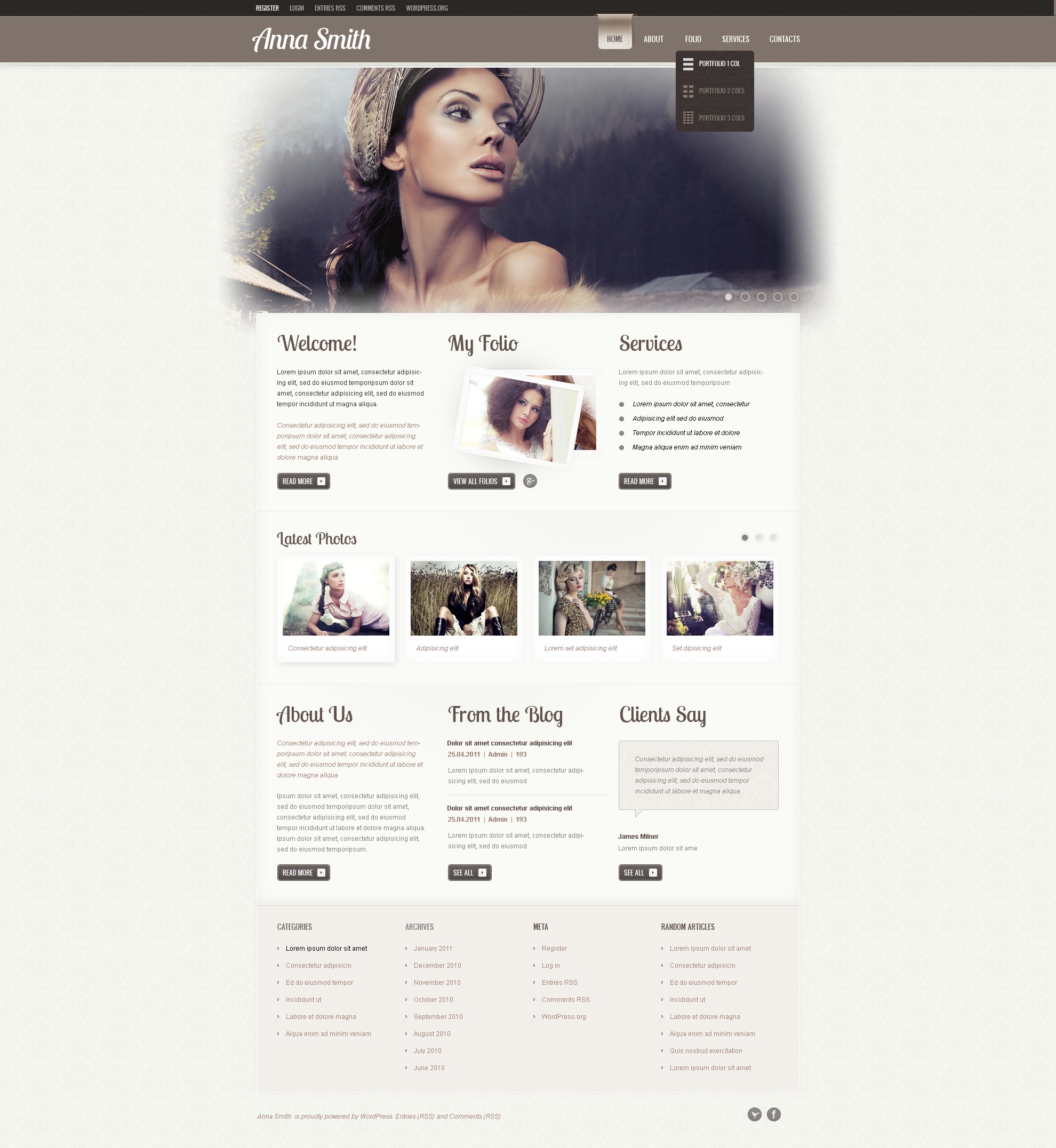 Photographer Portfolio WordPress Theme 37003
