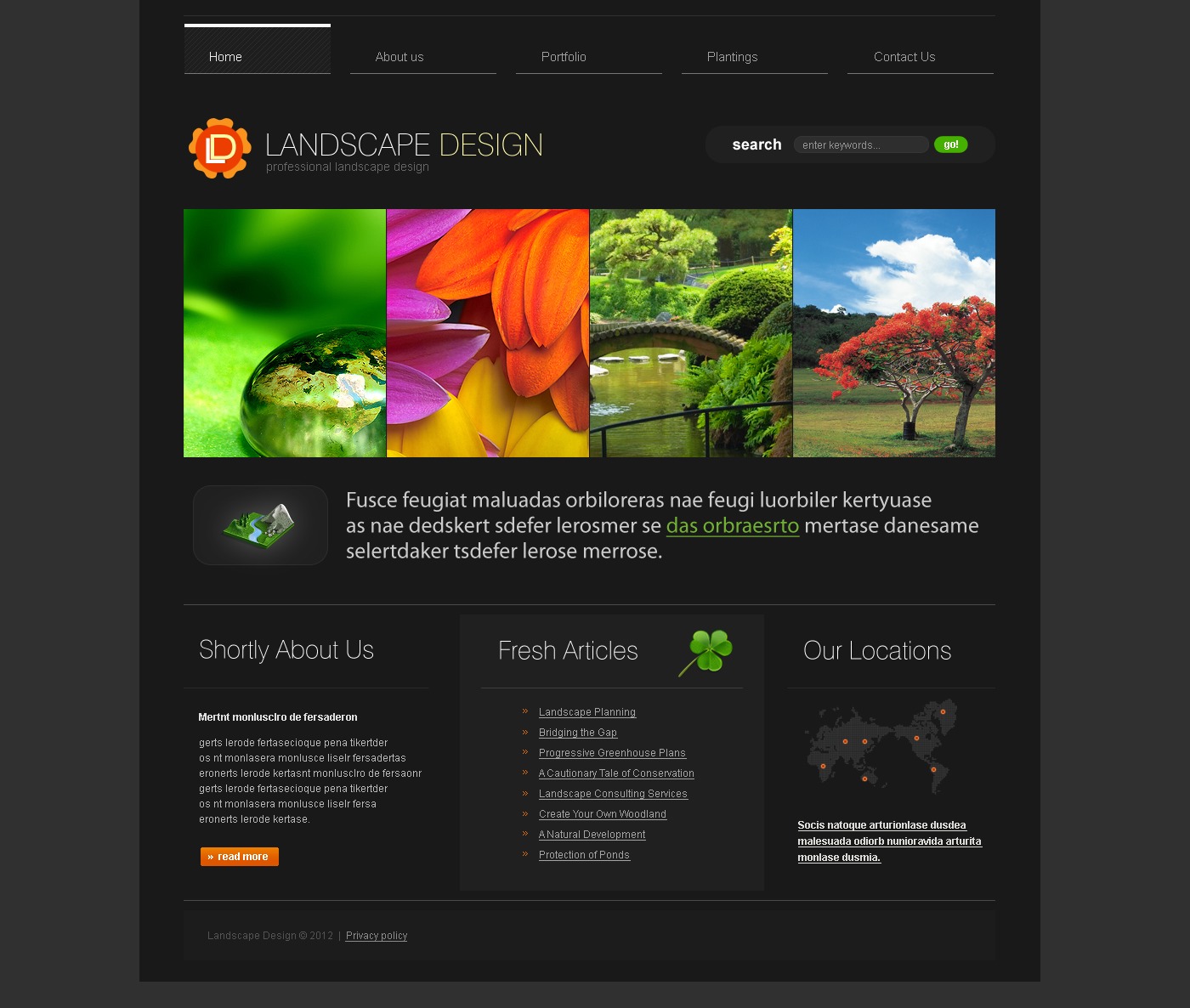 PSD Template over Landschapsontwerp №37039 - screenshot