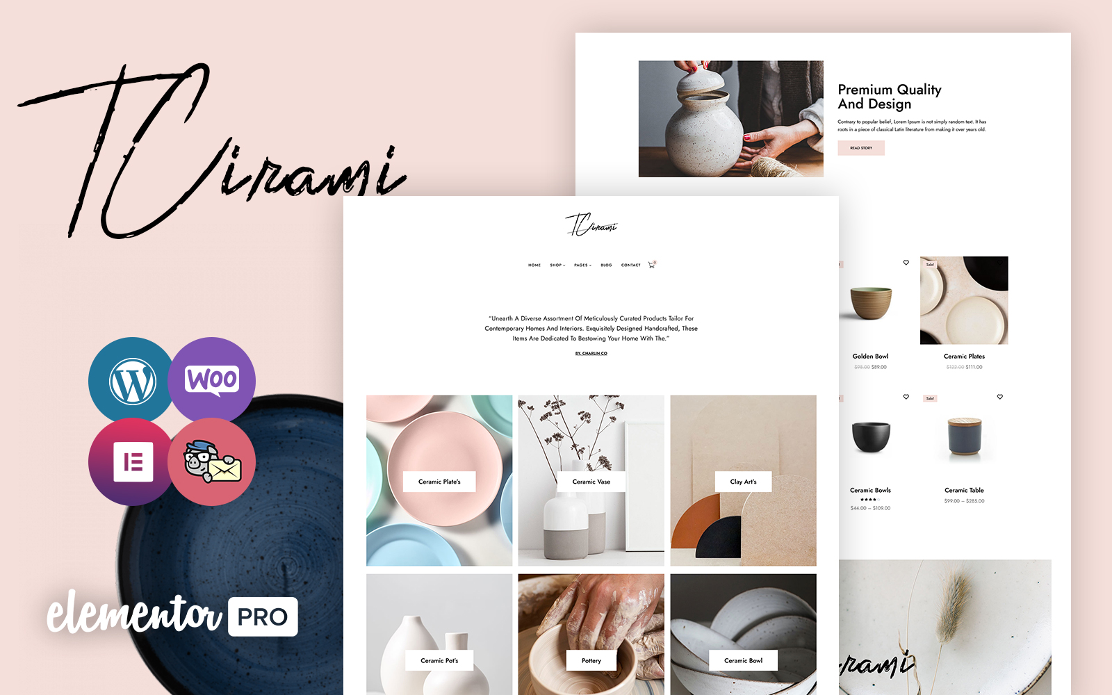 Tcerami – Ceramic Store  WordPress Elementor  Themes 370057