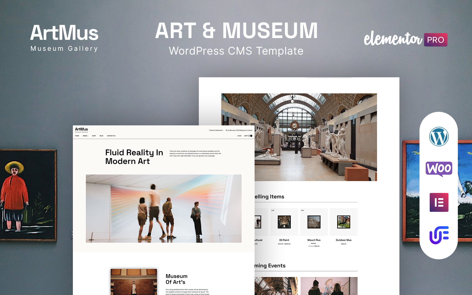 Artmus  – Museum Gallery WordPress Elementor  Themes 370060